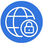 globe with lock in front