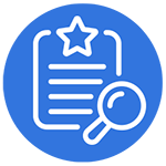 clipboard with magnifying glass